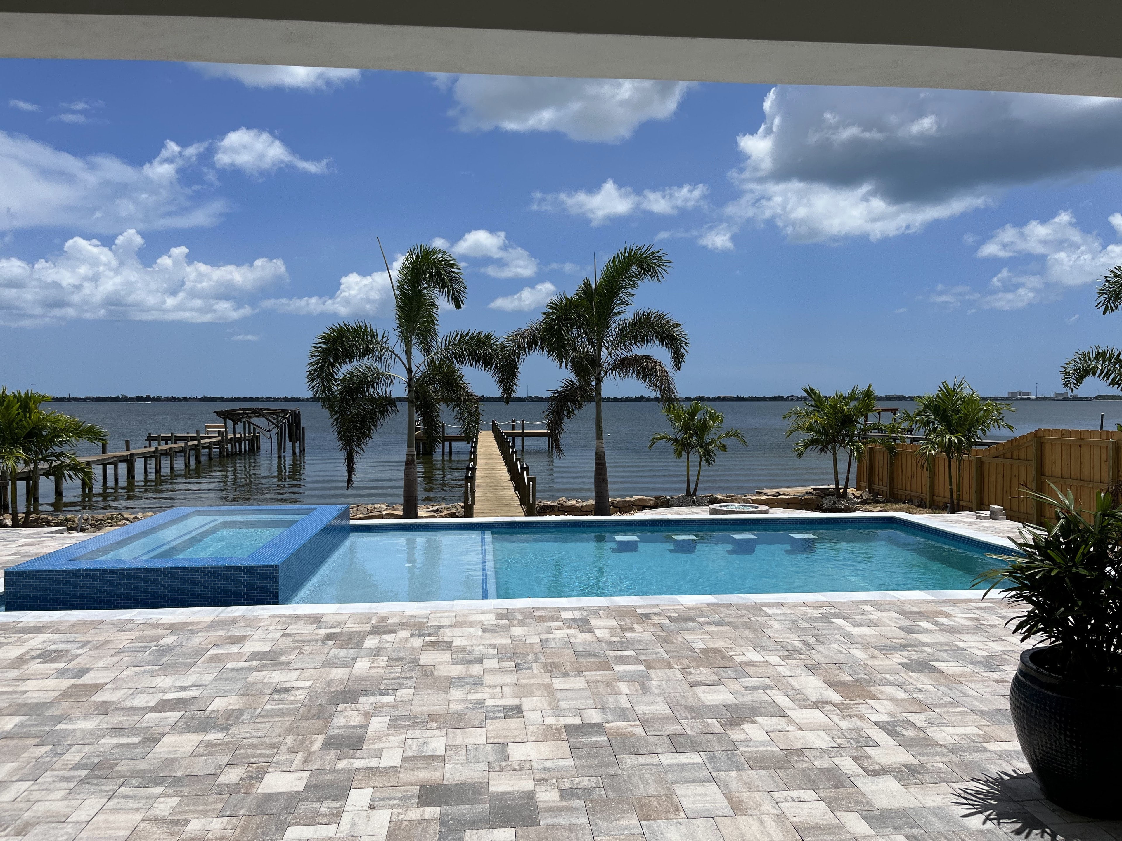 A Willey Pools pool work in Melbourne, FL