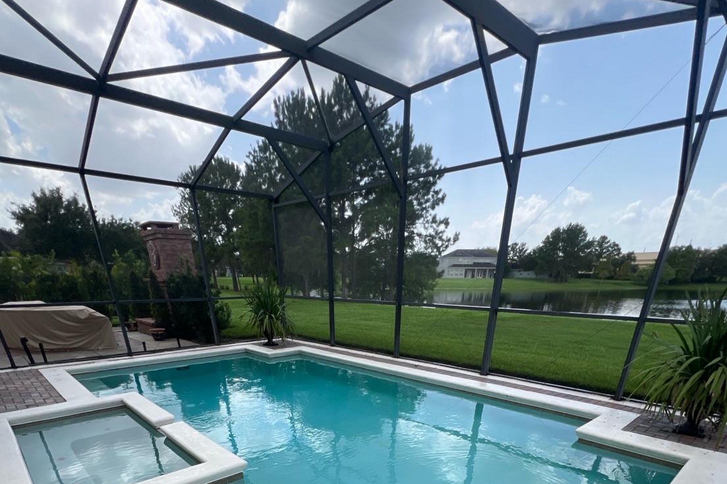 The Blue Pool Cleaners pool work in Clearwater, FL